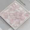 Dingyi Quadrado Transparente Lua Fria Galvanizado Contas Coloridas Furo Reto Contas Soltas Artesanal DIY Acessórios para Joias Materiais Atacado