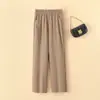 Pantalones de Mamá Verano Delgados Rectos para Mujer de Mediana Edad de Secado Rápido de Seda de Hielo Sueltos Casuales Ropa de Verano para Personas de Mediana Edad y Mayores