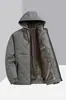 Chaqueta de Invierno para Hombre 2026 con Forro de Polar, Abrigo de Algodón Engrosado, Chaqueta Nueva de Algodón Cálido, Chaqueta Casual con Capucha y Cuello Alto para Papá