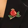 Broche de Fruta Aleación Estilo Pastoral Pin Cereza Granada Fresa Broche de Esmalte Accesorio Accesorio de Esmalte Pintado