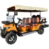 Carro de golf de 2+2, carro de golf de 4 plazas, adecuado para su uso en campos de golf, en áreas escénicas y en fincas; un vehículo turístico a batería