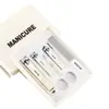 Set de Cortaúñas Transfronterizo, Caja Blanca, Set de 6 Piezas, Cortaúñas Afilado de Borde Plano Antisalpicaduras, Lima de Uñas, Tijeras para Cejas, Personalizable