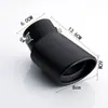 Accesorio decorativo universal para modificación de tubo de escape de coche transfronterizo, silenciador de acero inoxidable, cubierta de escape de doble tubo