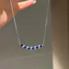 Brincos da Moda Star Track, Anel de Pneu Vermelho, Diamante Vermelho de Corindo, Colar Pingente de Luxo Leve, Pedra Colorida, Espinélio Azul Sorridente com Diamantes