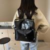 Mochila plateada de Corea del Sur para mujer, versátil, 2024, nueva, a la moda, de gran capacidad, para estudiantes, para ir al trabajo, escolar, mochila de viaje