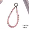 Pulsera de Cristal de Colores Dulces para Mujer, Estilo Moderno y Fresco, Cadena Corta para Muñeca Correa para Teléfono