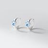 Plata Pura 999 Nalan Exquisito Minimalista Estilo Ins Nicho Diseño Elegante Garra de Gato Incrustada de Diamantes Clip para Oreja M07346