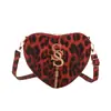 Bolsos para Mujer 2026 Primavera y Verano Nuevo Estilo Gama Alta Retro Estampado de Leopardo Corazón Versátil Bolso Cruzado de Hombro de Moda Venta al por Mayor