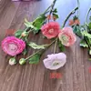 Hidratante de toque avançado 3 cabeças flor de lótus orvalho peônia flor artificial decoração ornamentos de casa adereços flor de simulação atacado