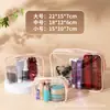 Bolsa de Tocador Transparente de PVC Engrosado, Bolsa Portátil para Almacenamiento de Cosméticos de Viaje al Aire Libre, Impermeable y Resistente al Desgaste, Almacenamiento en Casa