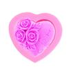 Molde de Silicona Corazón Rosa Fondant Amor Molde de Chocolate para Pastel Herramientas para Hornear DIY