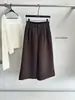 Venta de Liquidación, Sin Devoluciones ni Cambios, Pantalones Casuales de Lana Versátiles Estilo Coreano Retro Simple, Entallados, Pierna Recta, Cortos, Pierna Ancha para Mujer 250303