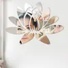 Adesivos de parede espelhados 3D autoadesivos de lótus podem ser usados a partir do tamanho direto da fábrica 35x 25cm parede de fundo