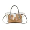 Conjunto de Bolsos de Mano Versátiles de Moda para Mujer Verano 2026, Sencillo y Elegante con un Toque de Lujo, Bolso Cruzado Transparente de Paja de Moda