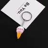 Chaveiro Criativo Fofo de Sorvete de Casquinha Transfronteiriço DIY Artesanato Feito à Mão Pingente Material de Joalheria Acessórios