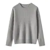 Suéter Grueso de Cachemir Pesado para Mujer, Suéter Base Tejido 100% Cachemir Puro, Jersey de Cuello Redondo, Corte Holgado, Estilo Otoño e Invierno