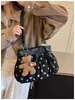 Bolso de Hombro Plegado con Lunares Estilo Coreano Nuevo Otoño 2026 para el Trabajo, Viaje Diario, Informal, Moderno, Exquisito, Moda, Bolso de Axila
