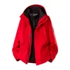 Chaqueta Popular 75D de Doble Warp y Weft para Hombres y Mujeres, Tres en Uno, Negro Dorado, Forro Térmico de Grafeno, Conjunto de Dos Piezas para Exteriores
