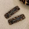 Pinza para el pelo coreana dulce y fresca sexy con estampado de leopardo Sexy Nuevo para principios de otoño 2024 Pinza lateral versátil Pinza para flequillo Accesorios para el cabello Tocado