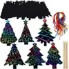 Muñeco de Nieve Árbol de Navidad Papel para Rascar con Forma Creativa Rasca y Descubre DIY Navidad de Niños Halloween Arte para Rascar