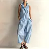 Verano 2026 Nuevo Ropa Femenina Europea y Americana Casual para el Trabajo Color Sólido Cuello en V Mono Romper Simple a la Moda