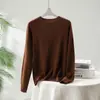 Nuevo Estilo Otoño e Invierno 2026 100% Cachemir Puro Cálido y Cómodo Estilo Casual Camiseta Básica de Cuello Redondo