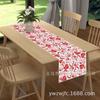 Amazon mais vendido Dia dos Namorados amor flor caminho de mesa decoração para casa restaurante linho impressão tapete de mesa toalha de mesa