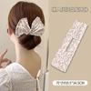 Clip Mágico Retorcido Estampado de Lunares Girador Perezoso para el Cabello Cinta para el Cabello Giratoria Fabricante de Chongo Accesorio para el Cabello con Lazo