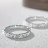 Anillo Súper Brillante de Hielo Triturado para Mujer, Anillo Popular con Textura en Xiaohongshu, Nuevo Diseño Estilo Chino, Joyería Cerrada CNC al por Mayor