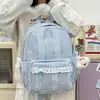 Mochila de Encaje Delicada Estilo Coreano Ins Hada Nueva para Estudiantes de Secundaria, Bolso Escolar de Alto Valor, Mochila de Viaje