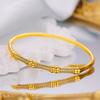 Diseño de Lujo Ligero Metálico Dorado Retro Bambú Diamante Hebilla Pulsera Nueva para Mujer Nicho Chino Exquisita Pulsera