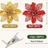 Conjunto de Natal, Arranjo de flores de Natal, Decorações artificiais para festa de Natal, Enfeites para árvore de Natal, Presentes de feriado, Guirlanda de casa