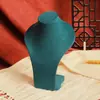 Soporte de Exhibición para Collares, Maniquí de Terciopelo para Exhibir Joyería de Cuello, Soporte de Exhibición de Accesorios para Juegos de Joyería de Mostrador