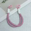 Cordão para Celular Tecido Color-Blocking Dopamina Boneca de Pelúcia DIY Corda Grossa Estilo Curto 28cm de Comprimento Cordão para Bolsa de Garrafa de Água