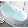 Banheira doméstica de acrílico para espaços pequenos, banheira de hotel e homestay, autoportante, móvel, banheira de uma peça sem costura com chaise longue