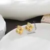 Brincos estilosos e únicos de alta qualidade, moda europeia e americana transfronteiriça, brincos de tarraxa quadrados com pedra olho de gato de alta qualidade para mulheres, nicho