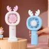 Mini Ventilador de Orelha de Coelho de Desenho Animado Modelo Novo 2026 com Base de Suporte, Carregamento USB, Ventilador Portátil de Resfriamento de Três Velocidades