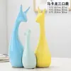 Adornos Creativos para Gabinete de Vino, Decoraciones para el Hogar, Manualidades Cerámicas de Ciervos Macaron, Mueble de TV, Artículos de Almacenamiento con Elementos de Ciervo de Vino Tinto