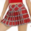 Falda corta de cuadros para bádminton, golf y tenis, falda deportiva de correr anti-exposición, falda plisada para baile, fitness y yoga