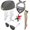 Cosplay de Aeromoça Mais Quente da Amazon Pronto para Baile de Máscaras Traje Pronto Peça Única Chapéu Óculos de Sol Lenço de Seda Broche