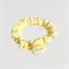 Laço de cabelo de urso de manteiga divertido e fofo, scrunchie xadrez feminino, faixa para coque, acessório de cabelo