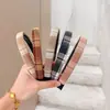 Faixa de Cabeça Preta Vintage com Strass Senso Avançado Faixa de Cabeça Estilo Pequeno Chanel Acessórios de Cabelo da Coreia do Sul Aro para Lavar o Cabelo com Pressão Lateral Larga no Topo Craniano