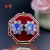 Aretes de plata de ley con incrustaciones de piedra lunar azul natural para mujer parte superior súper excelentes parte inferior de plata de ley hipoalergénicos sin decoloración