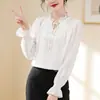 Blusa de Gasa Estilo Francés para Mujer, Nuevo Modelo Otoño 2026, Top Juvenil con Lazo de Corbata, Blusa Hermosa y Única