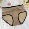 Braguitas de Encaje para Mujer, Cintura Media, Braguitas Sexy para Mujer, Seda de Morera, Entrepierna de Algodón Puro, Encaje Suave, Deseo Puro, Braguitas Huecas para Mujer