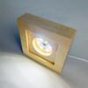 Venta al por mayor de fábrica Base luminosa de madera maciza cuadrada Portalámparas de piedra de cristal Lámpara de noche LED de madera Manualidades Adornos