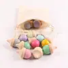 Suministro directo de fábrica artesanías de madera juguetes para pintar bolsas para niños materiales didácticos educativos de arte color madera de loto tuercas