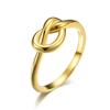 Anillo de compromiso con cola neutra para hombre y mujer, de acero de titanio anudado, con marea transfronteriza de Amazon y eBay, para boda, venta al por mayor
