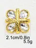 Botones Metálicos de Cristal, Abrigo de Lana, Decoración de Piel, Accesorios DIY, Botones de Vidrio de Aleación de Zinc Transfronterizos