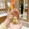 Colgante Llavero Dorado de Año Nuevo, Oro Puro, Buena Suerte y Éxito, Colgante para Bolso de Teléfono con Forma de Calabaza, Pequeño Regalo